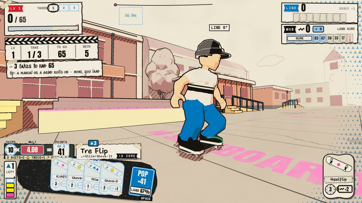 Four cards, one trick: Kickflip + Shove-it + Ollie + Shove-it fuse into a Tre Flip.